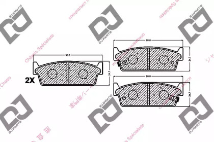 Комплект тормозных колодок DJ PARTS BP1456